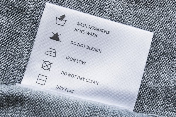 Care labels in textiles